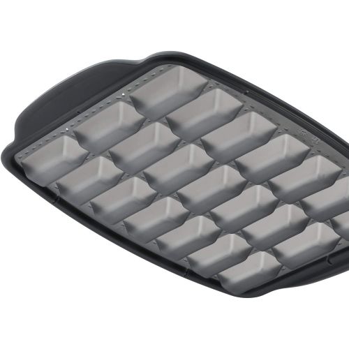 테팔 Tefal Crispy Bake Mould for 21 Mini Bars Cake, Silicone, Black