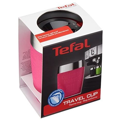 테팔 Tefal Travel Cup, Stainless Steel, Pink, 200 ml