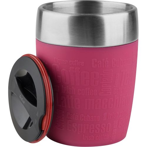 테팔 Tefal Travel Cup, Stainless Steel, Pink, 200 ml