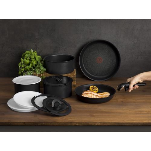 테팔 Tefal Ingenio Expertise L6509503Set of 3Saucepans + 1Handle Black 16/18/20cm