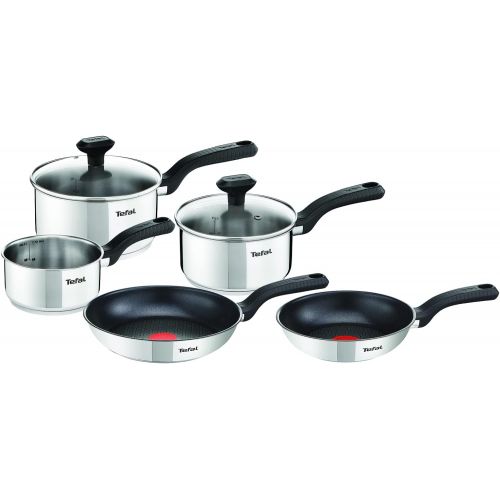 테팔 Tefal Comfort Max Stainless Steel Cookware Set, 5 Pieces - Silver