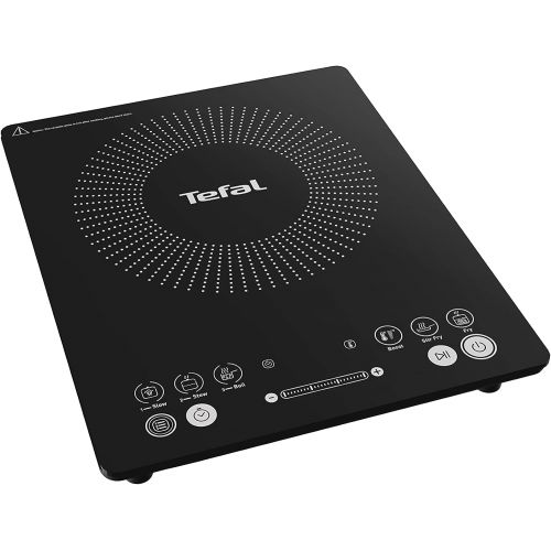 테팔 [아마존베스트]Tefal IH2108 Everyday Slim Induction Hob 300 - 2100 Watt 6 Cooking Programmes Digital Display Timer Black