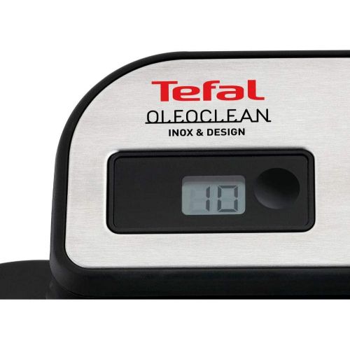 테팔 [아마존베스트]Tefal Pro Inox & Design FR8040 Deep Fryer Oleoclean 3.5 litres, Black, Stainless Steel