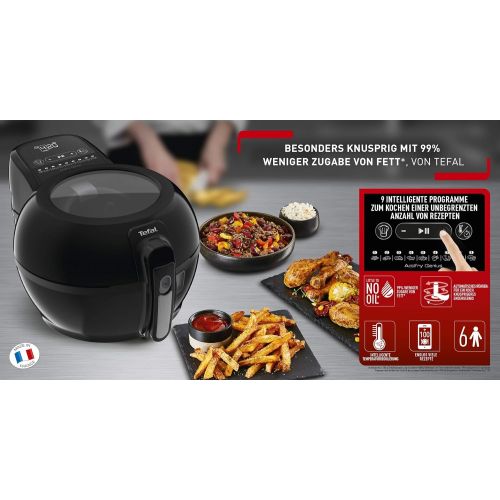 테팔 [아마존베스트]Tefal FZ7738 ActiFry Genius+ Hot Air Fryer (1550 Watts, Capacity: 1.2 kg, Timer, 9 Automatic Menus, Stirring Arm System) Black