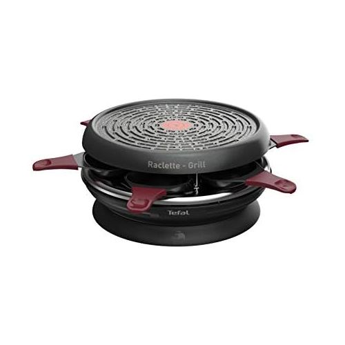 테팔 [아마존베스트]Tefal Raclette Neo Invent RE1820 | Practical Round Raclette For 6 People | Includes Table Grill Function | Non-Stick Grill Plate (Dishwasher Safe) | 850W For Quick Enjoyment