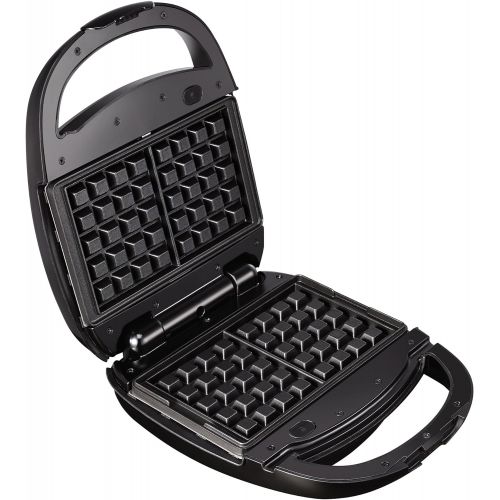 테팔 [아마존베스트]Tefal Snack Time 2-in-1 Combi Appliance SW341B [(Belgian) Waffle Iron and (Triangular) Sandwich Toaster, 2 Removable Non-Stick Plate Sets (Dishwasher Safe); Multifunctional; 700W]