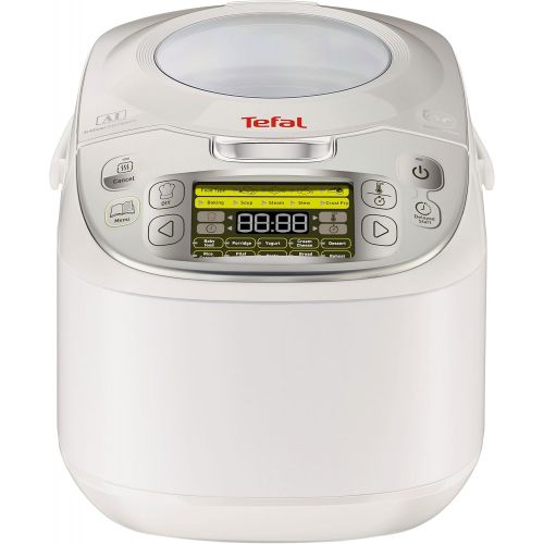 테팔 [아마존베스트]Tefal RK8121 45 in 1 Multicooker 750 W / 5 L Capacity / 45 Cooking Functions / Warming Function / LC Display / Includes Recipe Book (May not be in English) / White