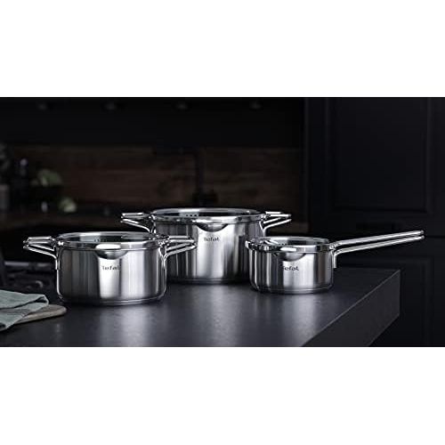 테팔 [아마존베스트]Tefal Nordica H852S3 6-Piece Saucepan Set Consisting of Saucepan 16 cm Including Lid and Saucepans 20/24 cm Including Lid Double Handle Suitable for Induction Cookers All Types of