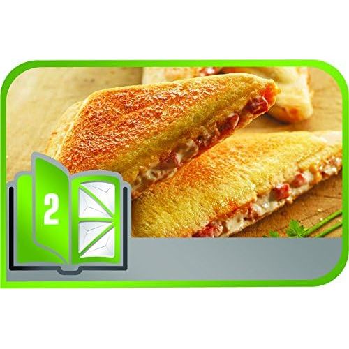 테팔 [아마존베스트]Tefal XA800212 Snack Collection Triangular Toasted Sandwich Plate Gift Set With Recipe Book 4.4 x 15.5 x 24.2 cm