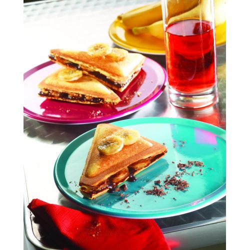 테팔 [아마존베스트]Tefal XA800212 Snack Collection Triangular Toasted Sandwich Plate Gift Set With Recipe Book 4.4 x 15.5 x 24.2 cm