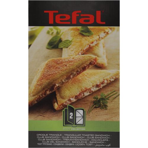 테팔 [아마존베스트]Tefal XA800212 Snack Collection Triangular Toasted Sandwich Plate Gift Set With Recipe Book 4.4 x 15.5 x 24.2 cm