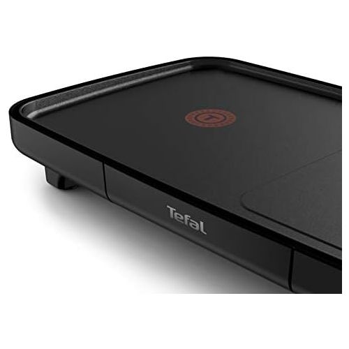 테팔 Tefal Plancha Booster Electric Plancha 2200 W, 2 Cooking Zones, Adjustable Thermostat, Large Cooking Surface, Non Stick Coating, Thermospot, Container for Juice, Dishwasher Safe CB