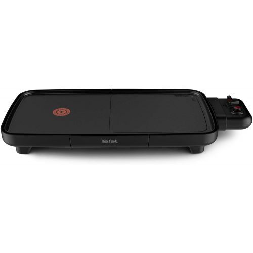 테팔 Tefal Plancha Booster Electric Plancha 2200 W, 2 Cooking Zones, Adjustable Thermostat, Large Cooking Surface, Non Stick Coating, Thermospot, Container for Juice, Dishwasher Safe CB