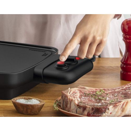 테팔 Tefal Plancha Booster Electric Plancha 2200 W, 2 Cooking Zones, Adjustable Thermostat, Large Cooking Surface, Non Stick Coating, Thermospot, Container for Juice, Dishwasher Safe CB