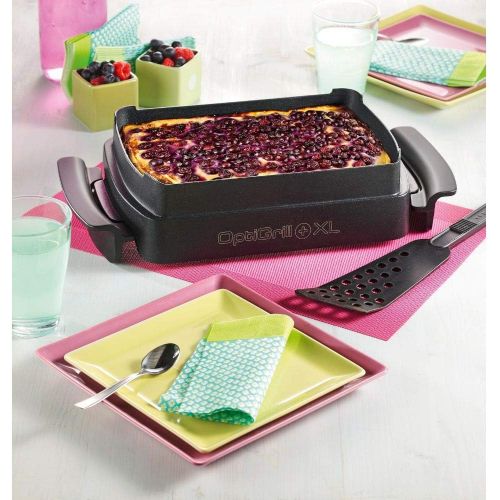 테팔 Tefal XA7268 OptiGrill Snacking & Baking Tray XL (Fits OptiGrill XL Only, Non stick, Capacity: 2 litre, dishwasher safe), black