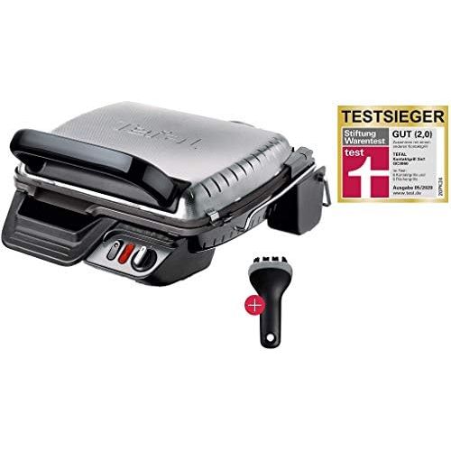 테팔 Tefal Promopack Contact Grill with Removable Non Stick Sealed Die Cast Aluminium Plates, Hinged, Dishwasher Safe