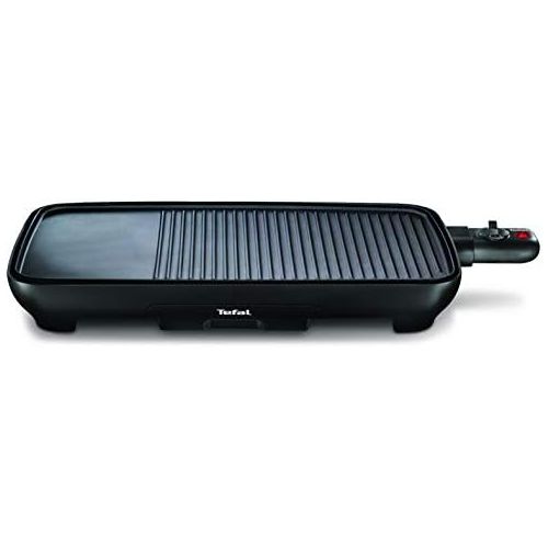 테팔 Tefal Malaga TG3918 Table Grill | Electric Grill | Adjustable Thermostat | Non Stick Coated Grill Plate, 2/3 Grill, 1/3 Teppanyaki | Removable Cable | Plate + Drip Tray Dishwasher