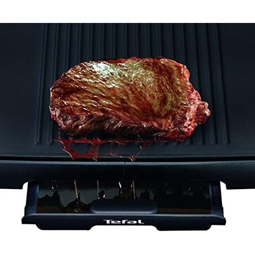 테팔 Tefal Malaga TG3918 Table Grill | Electric Grill | Adjustable Thermostat | Non Stick Coated Grill Plate, 2/3 Grill, 1/3 Teppanyaki | Removable Cable | Plate + Drip Tray Dishwasher