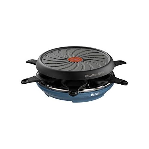 테팔 TEFAL Colormania RE12A401 2 in 1 Raclette and Grill, Non Stick Coating, Easy Plus, 6 Bowls, Dishwasher Safe, 850 W