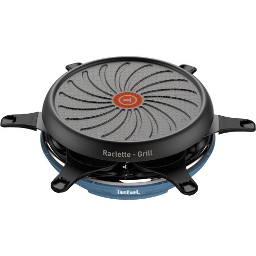 테팔 TEFAL Colormania RE12A401 2 in 1 Raclette and Grill, Non Stick Coating, Easy Plus, 6 Bowls, Dishwasher Safe, 850 W