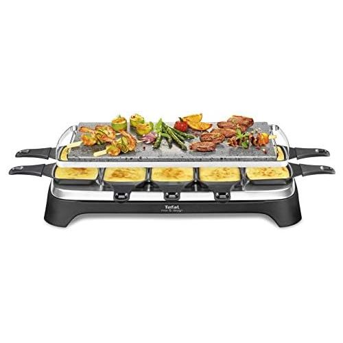 테팔 Tefal Raclette RE45A812 Pierrade 3 in 1 Stainless Steel 1350W 10 People