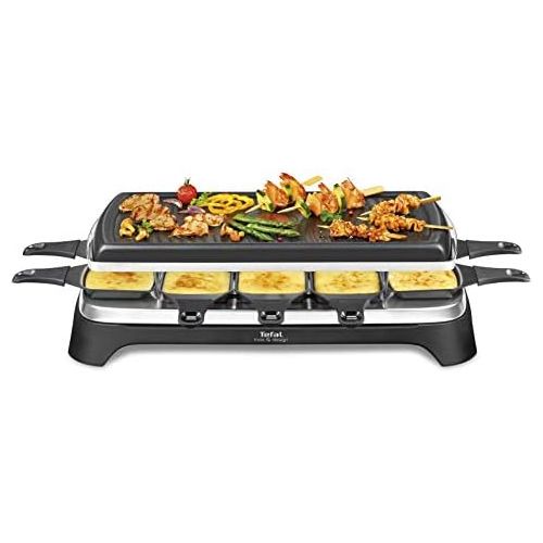 테팔 Tefal Raclette RE45A812 Pierrade 3 in 1 Stainless Steel 1350W 10 People