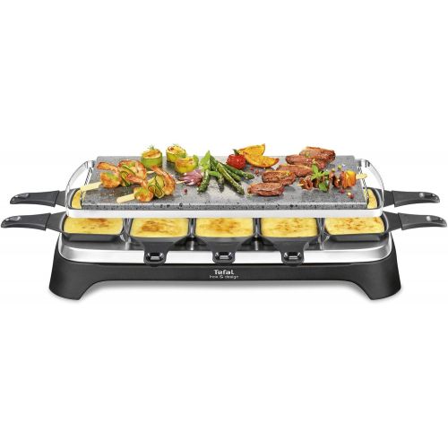 테팔 Tefal Raclette RE45A812 Pierrade 3 in 1 Stainless Steel 1350W 10 People