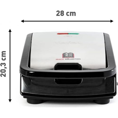 테팔 Tefal SW854D16?Sandwich Maker, Black, Stainless Steel)