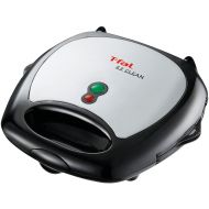 T-fal Waffle Maker, Sandwich Maker, Easy to Clean & Removable Dishwasher Safe Plates, 2 Slice, Silver