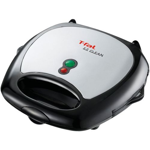 테팔 T-fal Waffle Maker, Sandwich Maker, Easy to Clean & Removable Dishwasher Safe Plates, 2 Slice, Silver