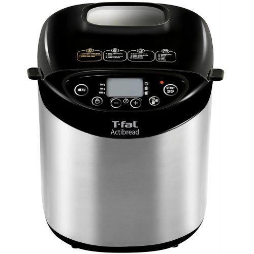 테팔 T-fal ActiBread Bread Maker, Bread Machine with LCD Display, Good for Gluten Free Bread, 2 Pound, Silver