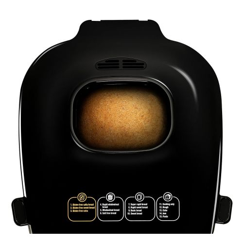 테팔 T-fal ActiBread Bread Maker, Bread Machine with LCD Display, Good for Gluten Free Bread, 2 Pound, Silver