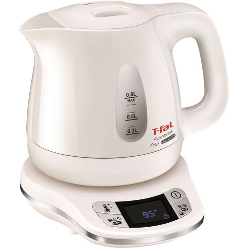 테팔 T-fal Electric kettle「Aprecia Ag + control」0.8L KO6201JP (Pearl white)【Japan Domestic genuine products】