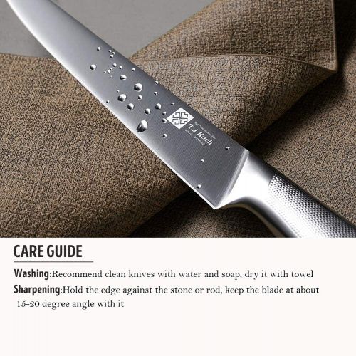  T.J Koch Knife Set Single Piece Stainless Steel Forged Sharp Kitchen Knives With Block Cutting Board Non-Slip Handle Sharpener Scissors Steak Knives JP.SUS420 15-piece