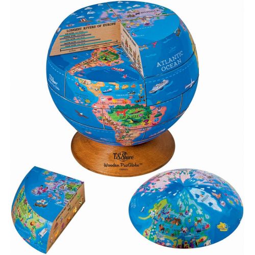  T.S. Shure PuzGlobe 3-D Wooden Globe