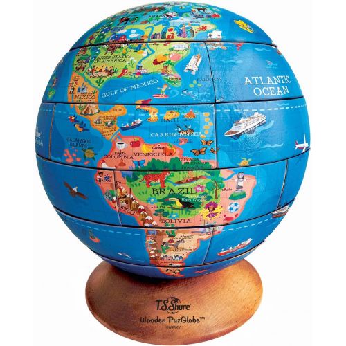  T.S. Shure PuzGlobe 3-D Wooden Globe