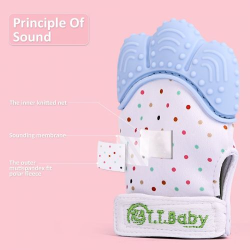  T.T.B Baby Teething Mitten for Babies Self-Soothing Pain Relief and Teething Glove BPA Free Safe Food Grade...
