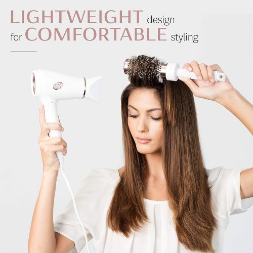  T3 - Featherweight Compact Folding Hair Dryer | Lightweight & Portable Dual Voltage Travel Hair Dryer | T3 SoftAire Technology for Fast, Healthy, and Frizz-Free Blow Drying | Inclu