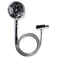 T3 Source Hand-Held Showerhead | Adjustable Hand Held Chrome Shower Head with Chlorine Filter | Mineral Filter Reduces Free Chlorine and Hydrogen Sulfide | Tourmaline pH Balancer