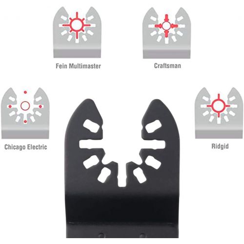  T6 72 Pcs Assorted Oscillating Saw Blades,Premium Multitool Blades Kit for Quick Release Wood Metal Plastic Saw Blades Fit Dewalt Milwaukee Fein Makita Bosch Rigid Rayobi Craftman