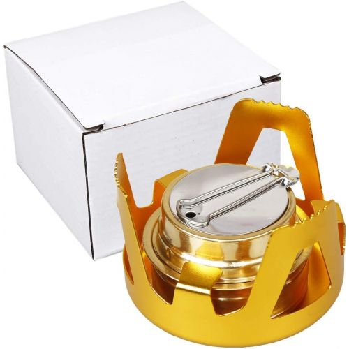  T6 Mini Alcohol Stove for Backpacking Spirit Burner Camp Stove with Aluminium Stand for Camping Hiking