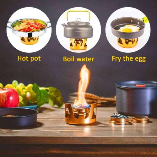  T6 Mini Alcohol Stove for Backpacking Spirit Burner Camp Stove with Aluminium Stand for Camping Hiking