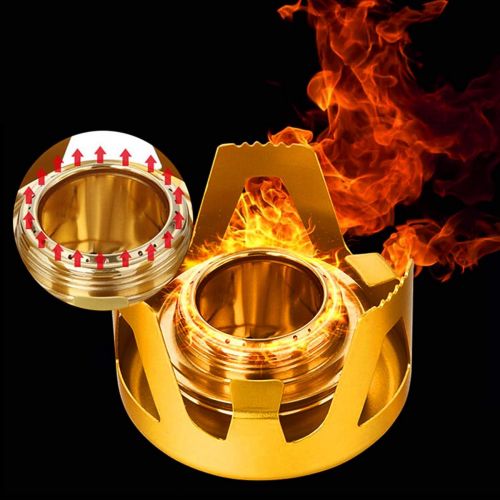  T6 Mini Alcohol Stove for Backpacking Spirit Burner Camp Stove with Aluminium Stand for Camping Hiking