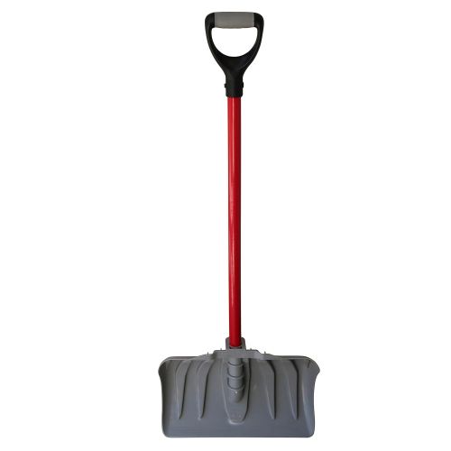  TABOR TOOLS J219 18 Blade Snow Pusher with Fiberglass Handle, Snow Shovel With Comfortable D-Grip 35 Handle (Snow Pusher)