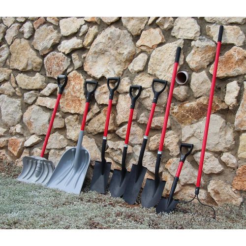  TABOR TOOLS J219 18 Blade Snow Pusher with Fiberglass Handle, Snow Shovel With Comfortable D-Grip 35 Handle (Snow Pusher)