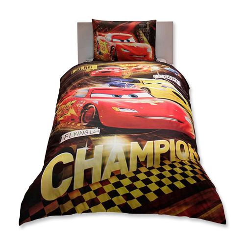  TAC Disney Cars Champion Boys Twin Duvet/Quilt Cover Set Single / Twin Size Kids Bedding