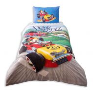 TAC Single Twin Kids Original Disney Mickey Racer 100% Cotton Duvet Cover Bed Set Bedding Set Pillowcase Bed-Sheet Quilt Cover