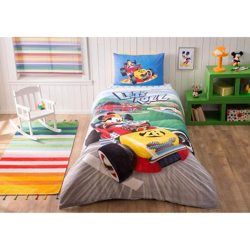 TAC Single Twin Kids Original Disney Mickey Racer 100% Cotton Duvet Cover Bed Set Bedding Set Pillowcase Bed-Sheet Quilt Cover