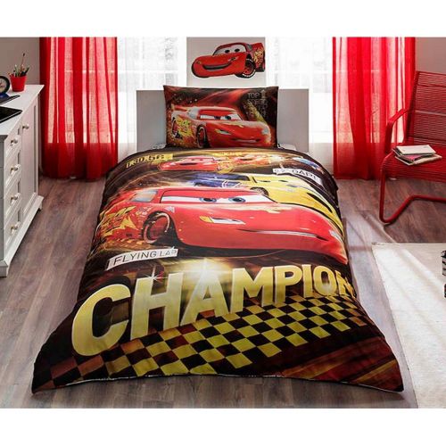  TAC Single Twin Kids Original Disney Cars Champion 100% Cotton Duvet Cover Bed Set Bedding Set Pillowcase Sheet