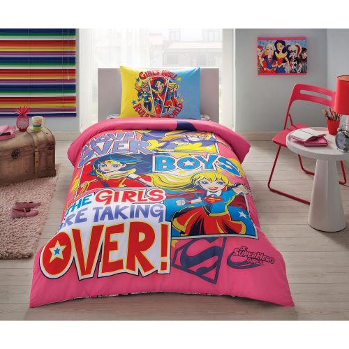  TAC Disney Super Hero Girls Duvet/Quilt Cover Set Single / Twin Size Kids Bedding